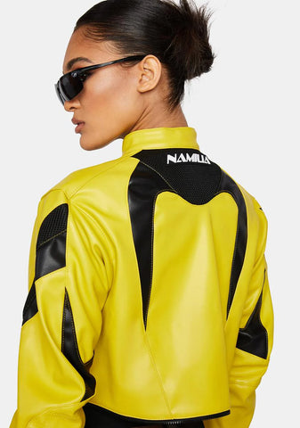 Yellow Transformer Moto Coat
