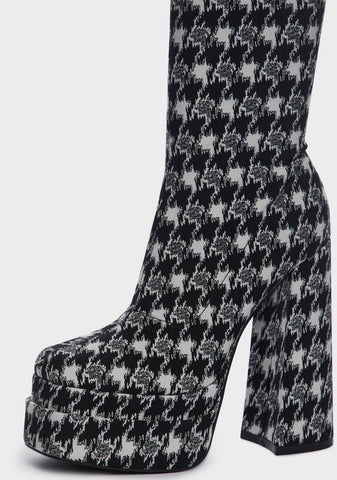 Back To Business Platform Thigh-High Boots