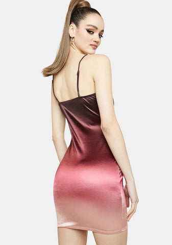 Love Hangover Satin Mini Dress