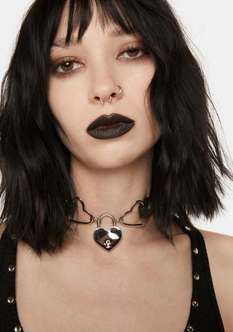 Heart Ring Lock Choker