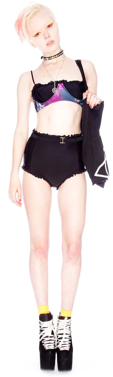 Night Daisy High Waist Underwire Bikini