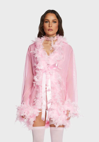 Sweet No Presha Feather Robe