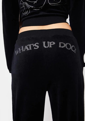 What's Up Doc Velour Track Pants