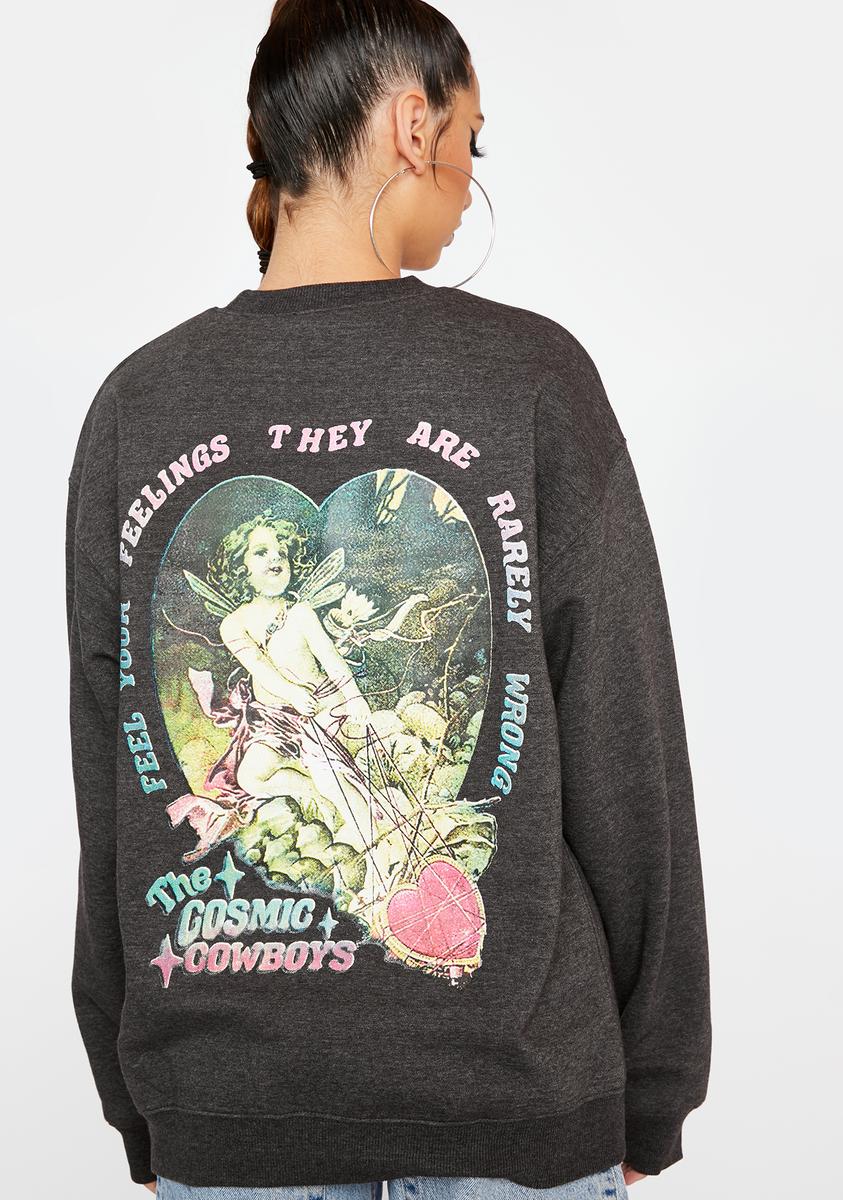 Cosmic Cowboys Graphic Crewneck Sweatshirt
