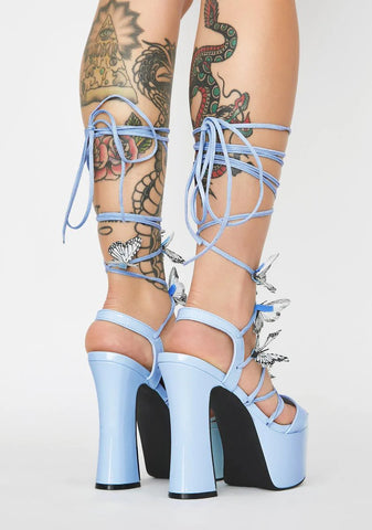 Sky Pixie Queen Lace-Up Heels
