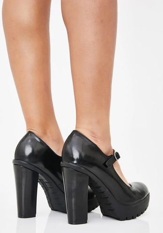 Classy Nights Heeled Mary Janes