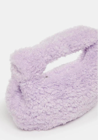 Lilac The Lyra Fluffy Mini Handbag
