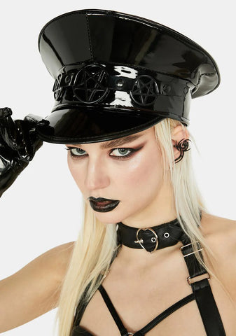 Pentagram Vinyl Captain Hat