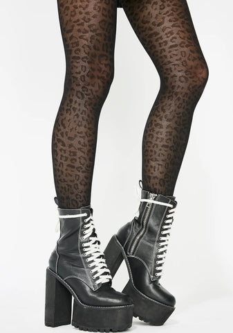 Fierce Kitty Leopard Tights