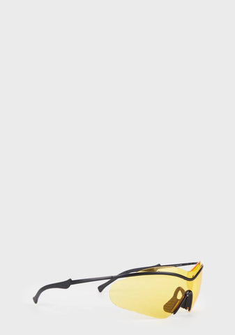 New Pop Yellow Shield Sunglasses
