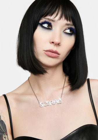 Sparkle Like A Scorpio Rhinestone Necklace