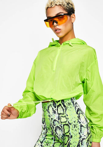 Lime Sporty Sis Cropped Jacket