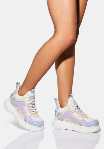 White Multi CLD Chai Platform Sneakers