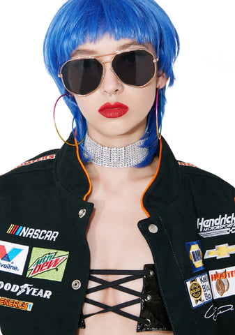 Diamond Bar Aviator Sunglasses