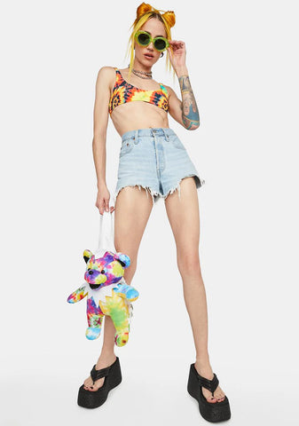 The 90s Tie Dye Bikini Top