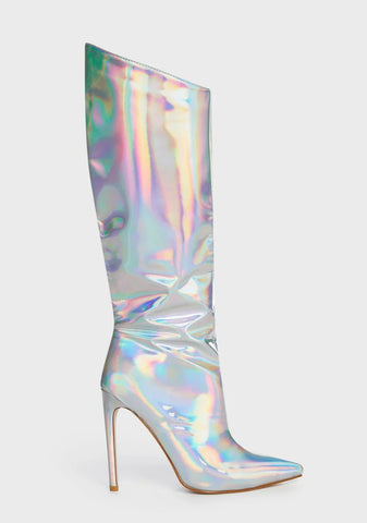 Silver Nova Stiletto Boots