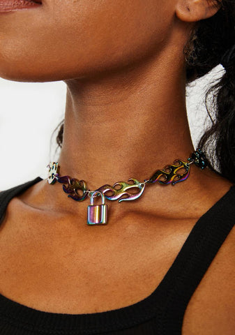 Locked Into The Heat Chain Necklace