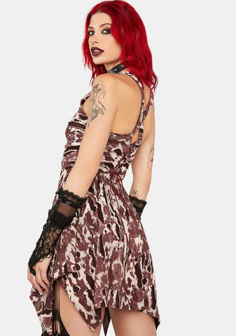 Bloody Halter Mini Dress