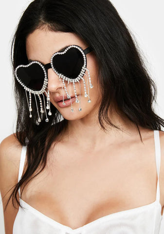 Blinded By Love Rhinestone Sunglasses
