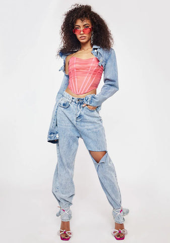 Sweet Fairy Chateau Organza Corset Top