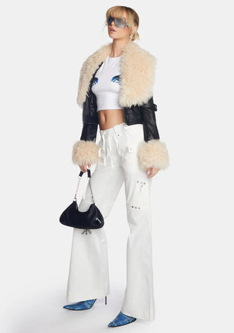 White Prilla Cargo Pants