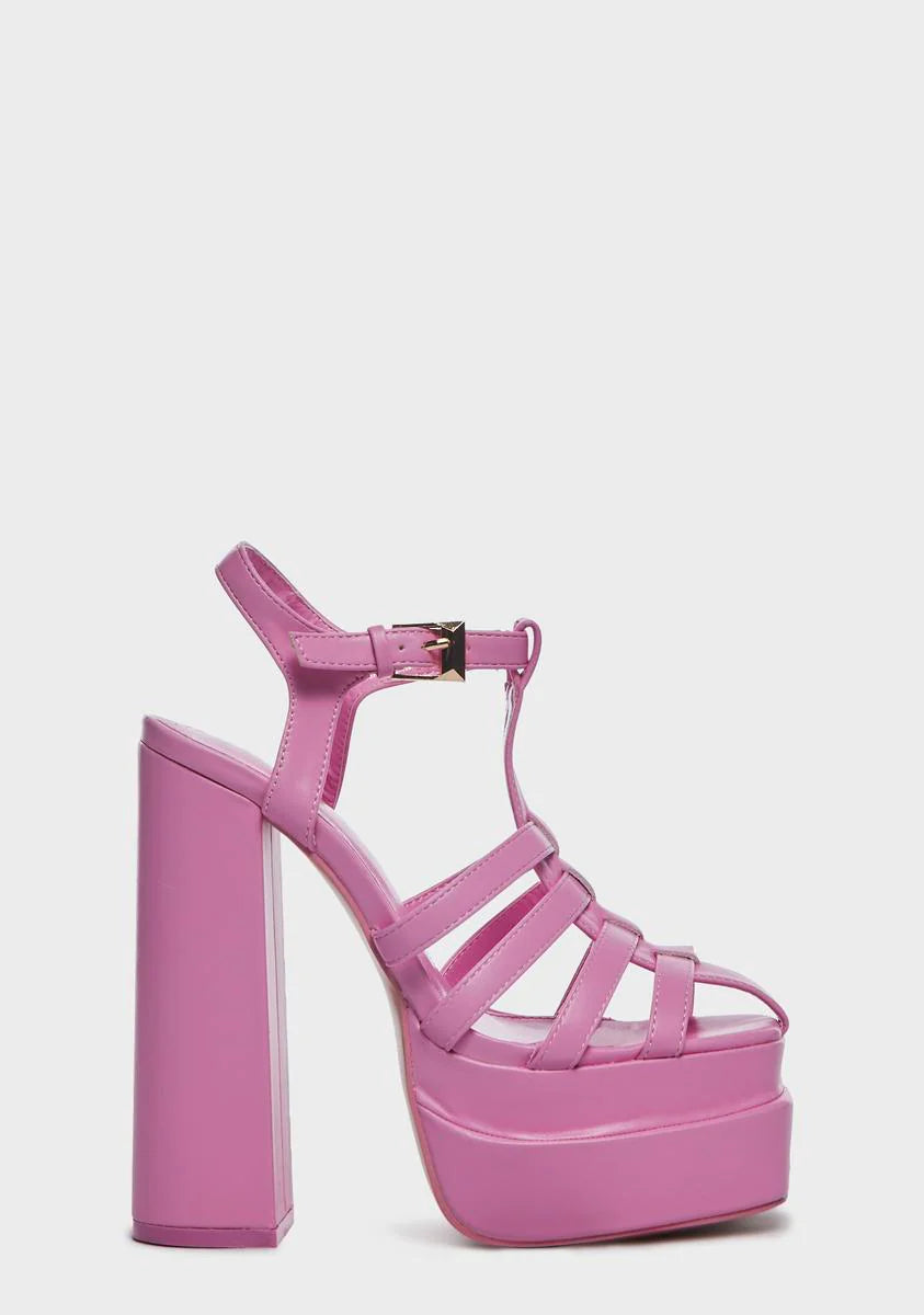 Pink Denver Platform Heels