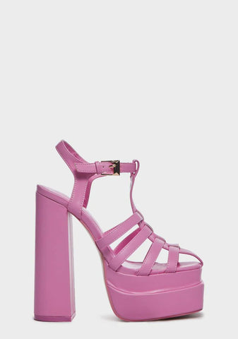 Pink Denver Platform Heels
