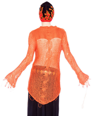 Loose String Sweater - Orange