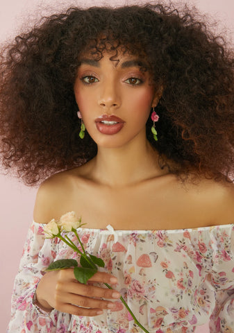 Coming Up Roses Crochet Earrings