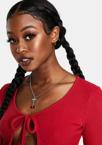 BFF 4 Ever Cherry Charm Necklace