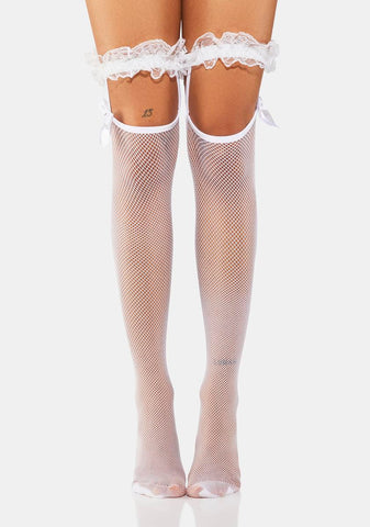You Look Divine Fishnet Thigh Highs