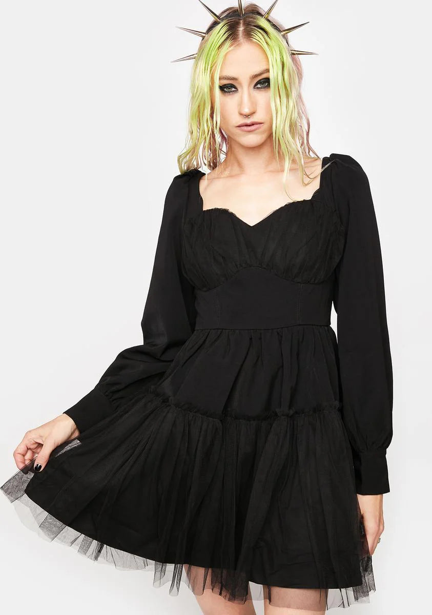 Classic Long Sleeve Mini Dress