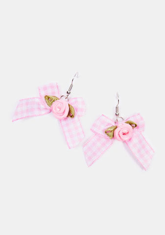 Weekend Bloom Bow Drop Earrings