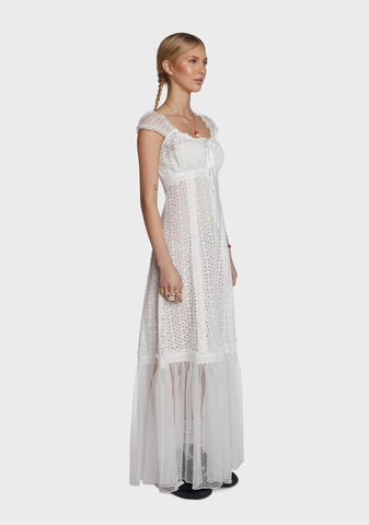 Junebug Feels Maxi Dress- White