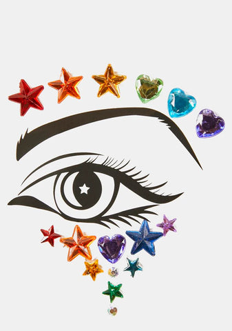 Rainbow Warrior Iridescent Face Jewels