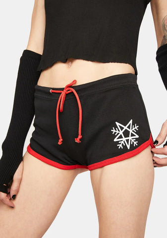 Hail Santa Graphic Booty Shorts