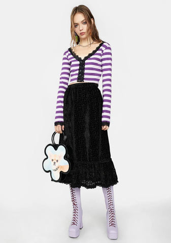 Violet Highly Selective Crop Top