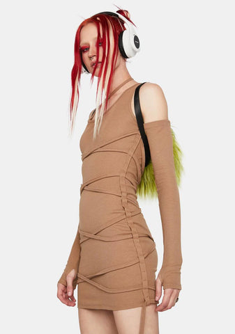 Pixie In Distress Strappy Mini Dress