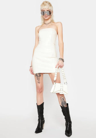 Cream Watch Me Succeed Strapless Mini Dress
