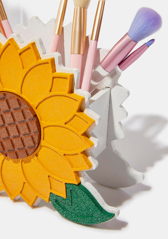 Sunflower Makeup Brush Holder