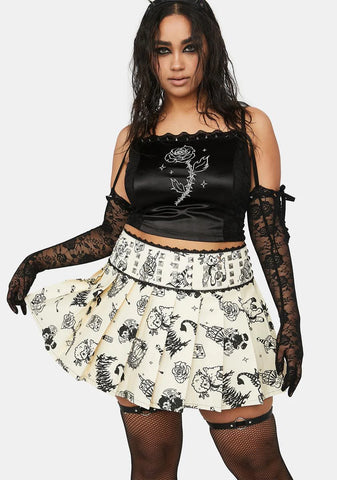 Plus Breaking Tradition Pleated Mini Skirt