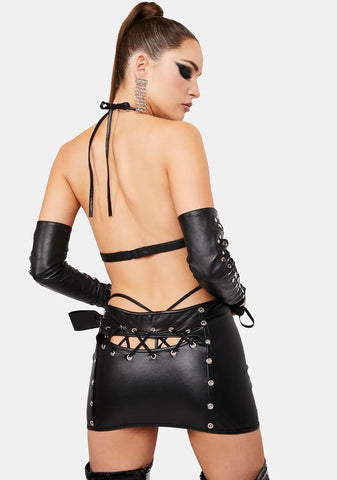 Dominate You Lace-Up Lingerie Set