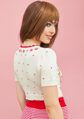 Love In Bloom Cropped Cardigan