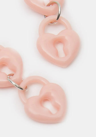 Not Your Babe Double Lock Earrings