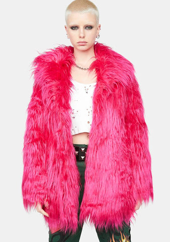 Runaway Rebel Faux Fur Coat