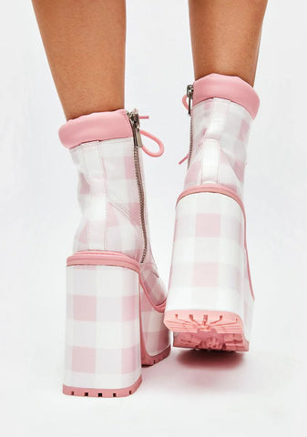 Smore Sweetness Gingham Boots