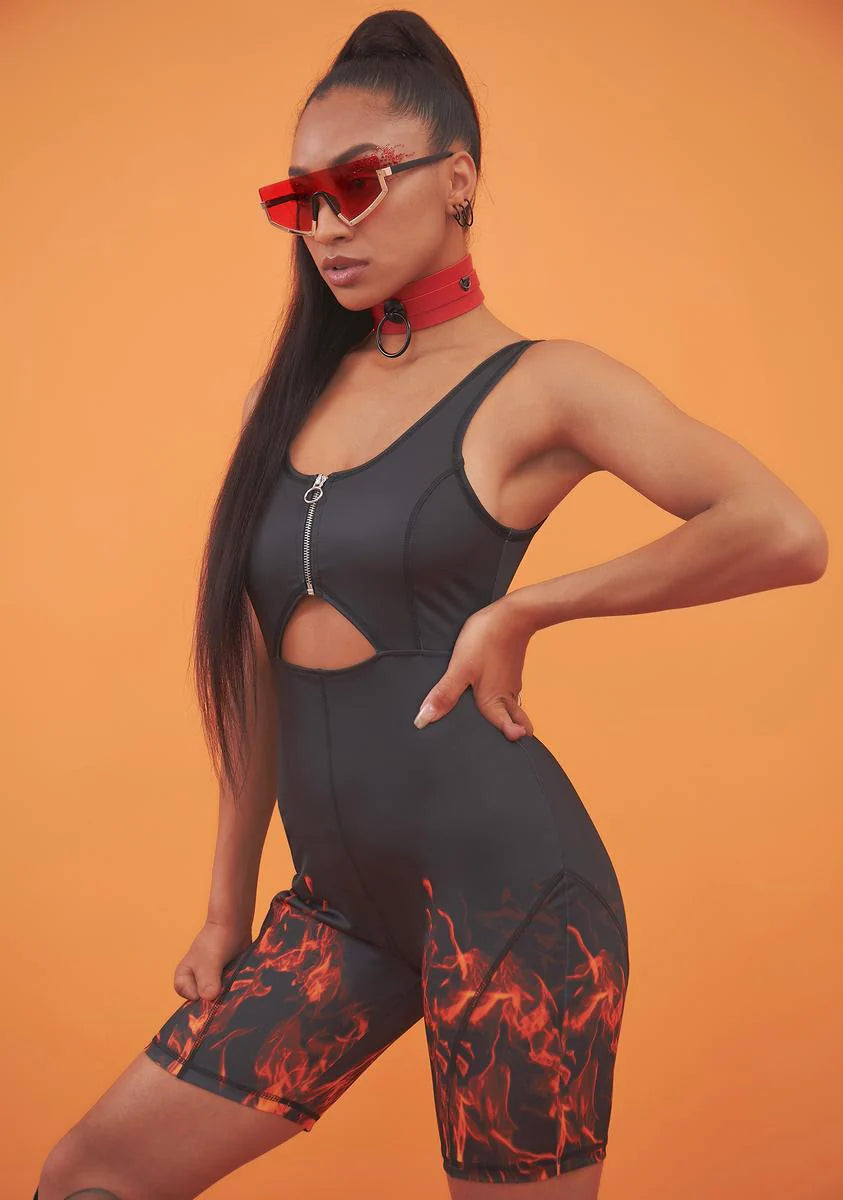 Blazing Glory Cut-Out Romper
