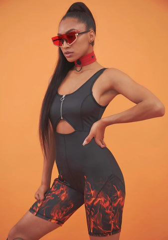 Blazing Glory Cut-Out Romper
