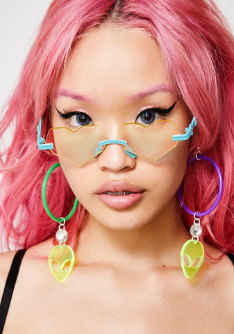 Teal Be Heart Sunglasses