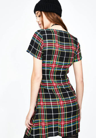 Plaid Zavaca Mini Dress